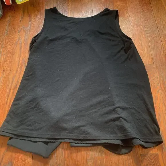 DG2 by Diane Gilman XS Navy Blue Chambray Tank Top Layer Sleeveless - Picture 8 of 10